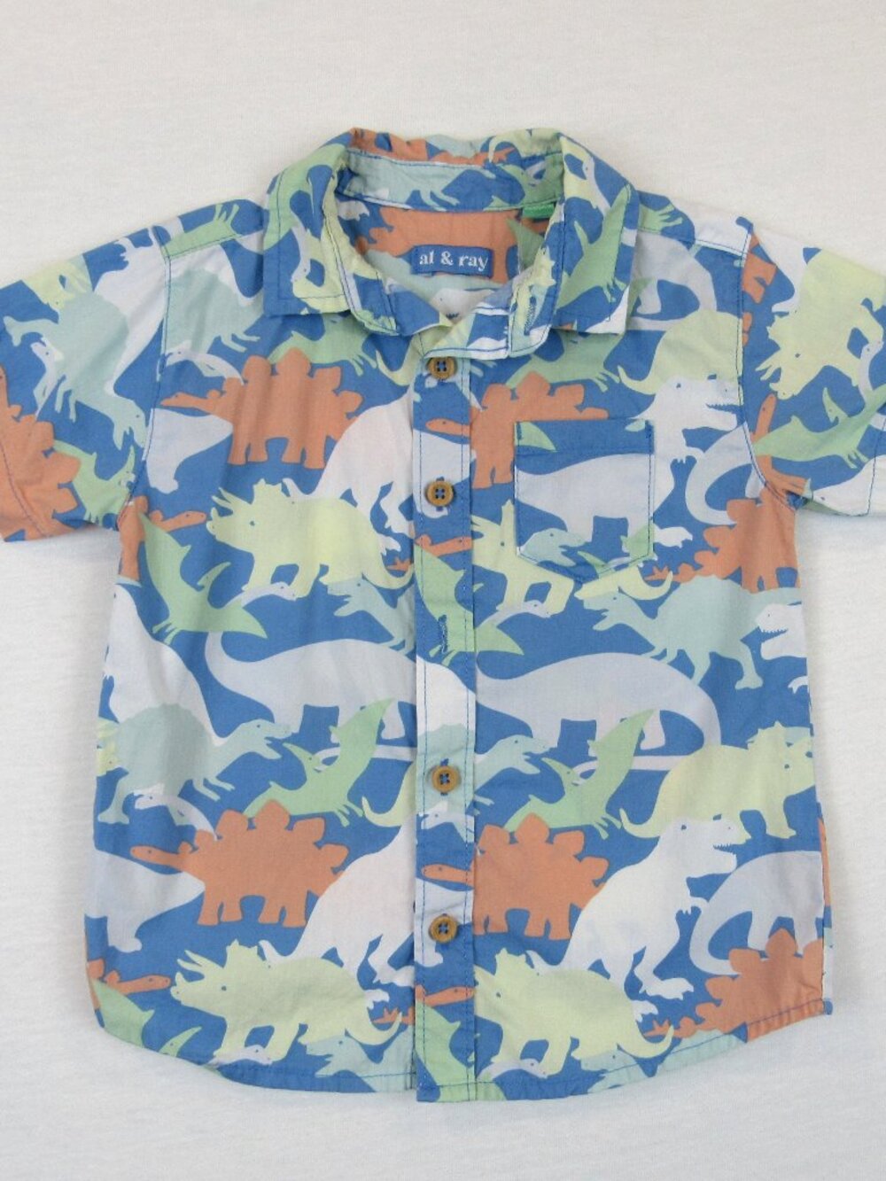 Al & Ray Boy's Size 24M Shirt Dinosaur Print Button Down